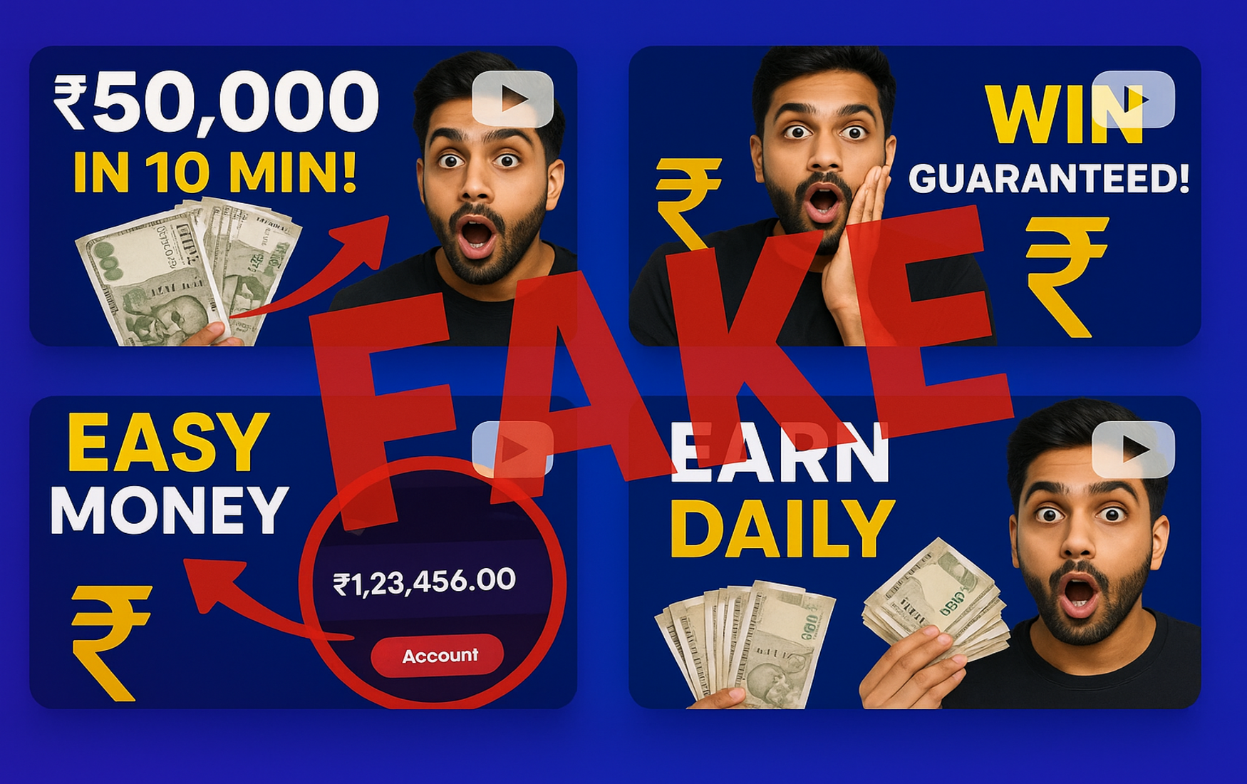 Examples of fake promotional videos on YouTube